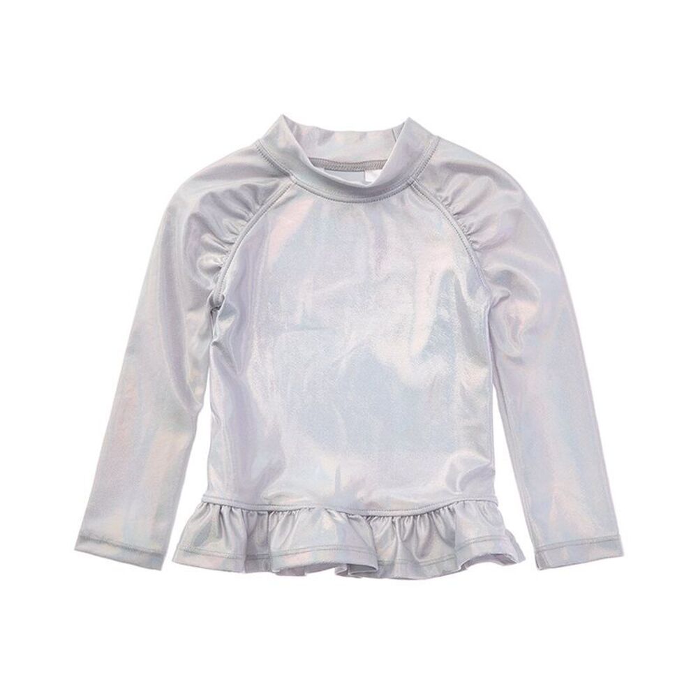 Flap Happy Girls Solid Top, Silver